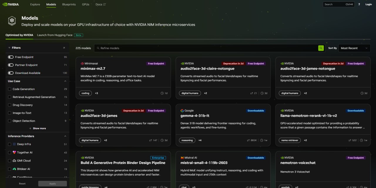 NVIDIA открыла доступ к 95 бесплатным API для разработки ИИ-приложений