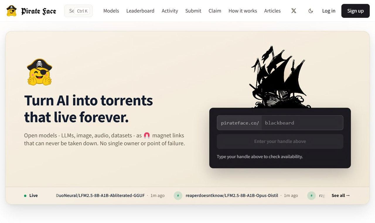 Pirate Face: новый пиратский хаб для скачивания нейросетей