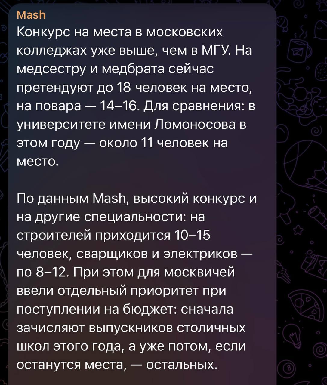 Рабочие специальности: зарплаты до 580 тыс. и конкурс на медсестру