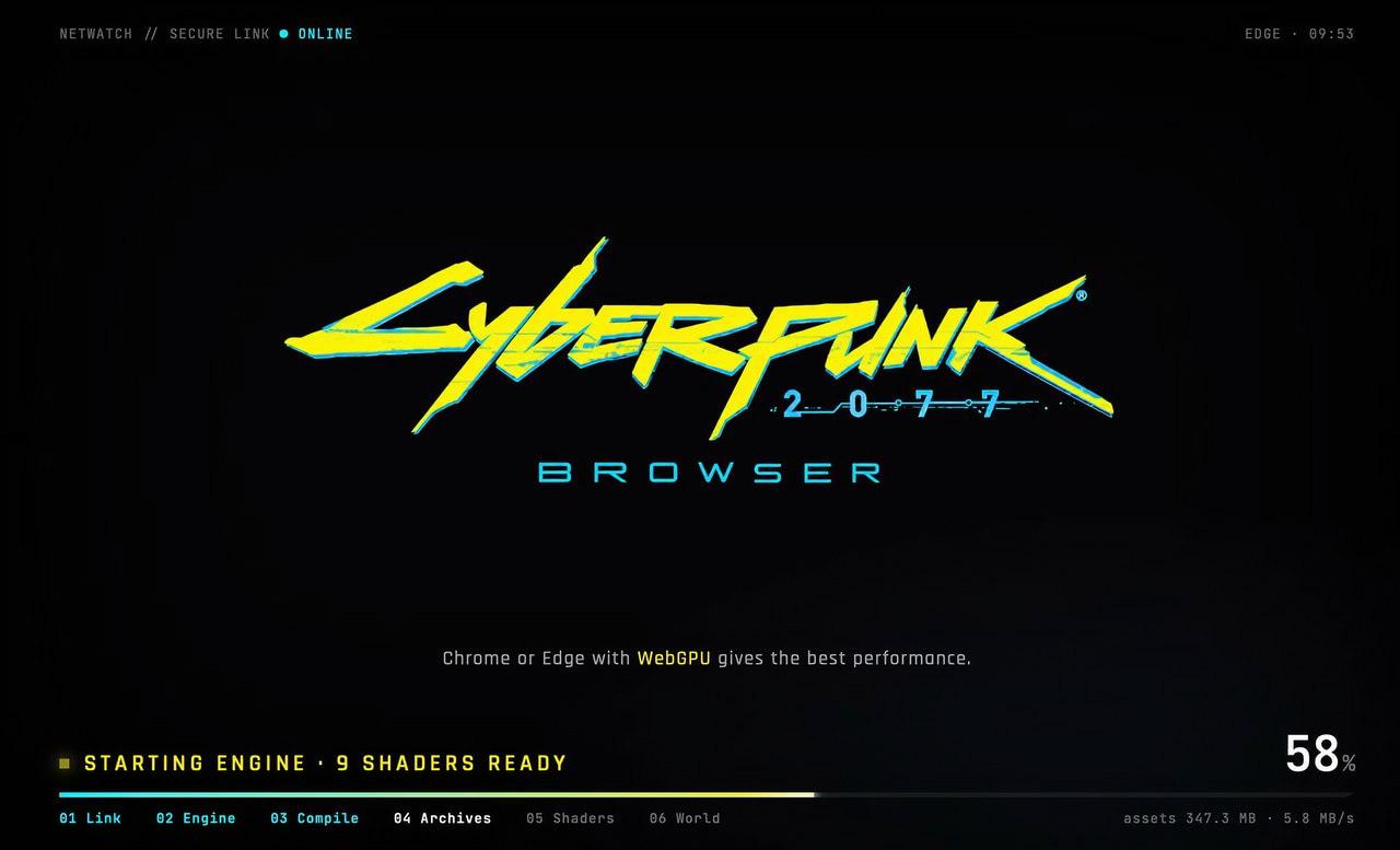 Cyberpunk 2077 запустили прямо в браузере: как играть без установки