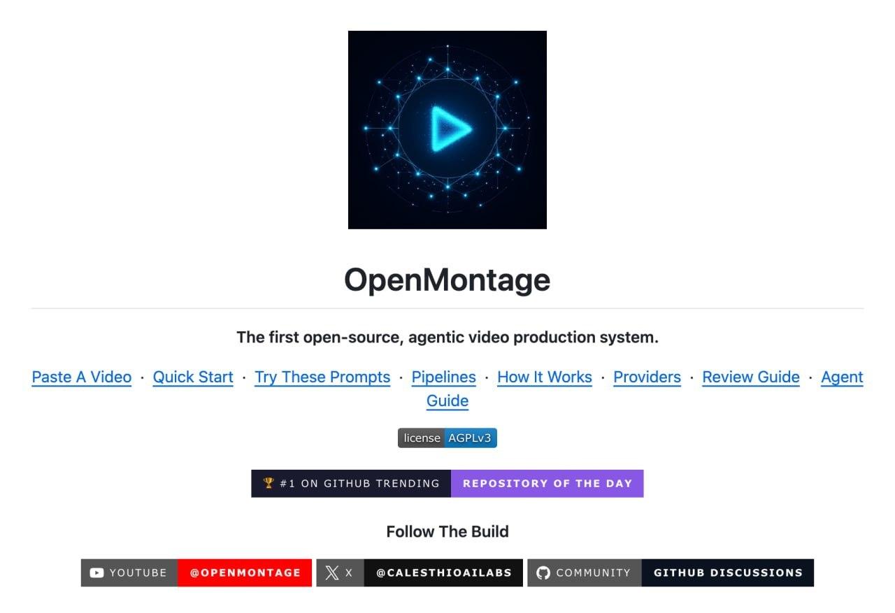 Первая в мире система ИИ-агентов для продакшена видео: как OpenMontage меняет индустрию