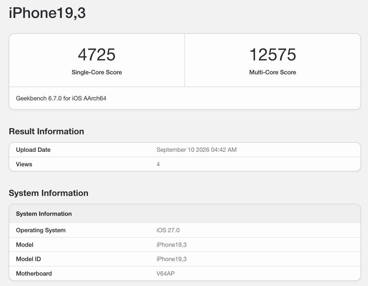 iPhone Duo и iPhone 18 Pro обошли MacBook Pro в тестах Geekbench
