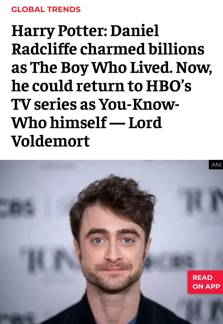 Дэниэл Рэдклифф может вернуться к роли Волан-де-Морта в сериале HBO