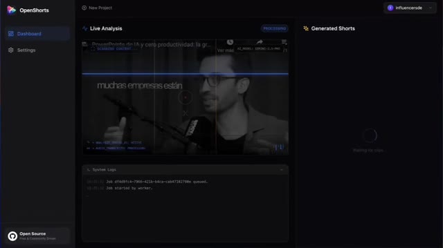 OpenShorts: бесплатная нейросеть для монтажа видео и создания контента