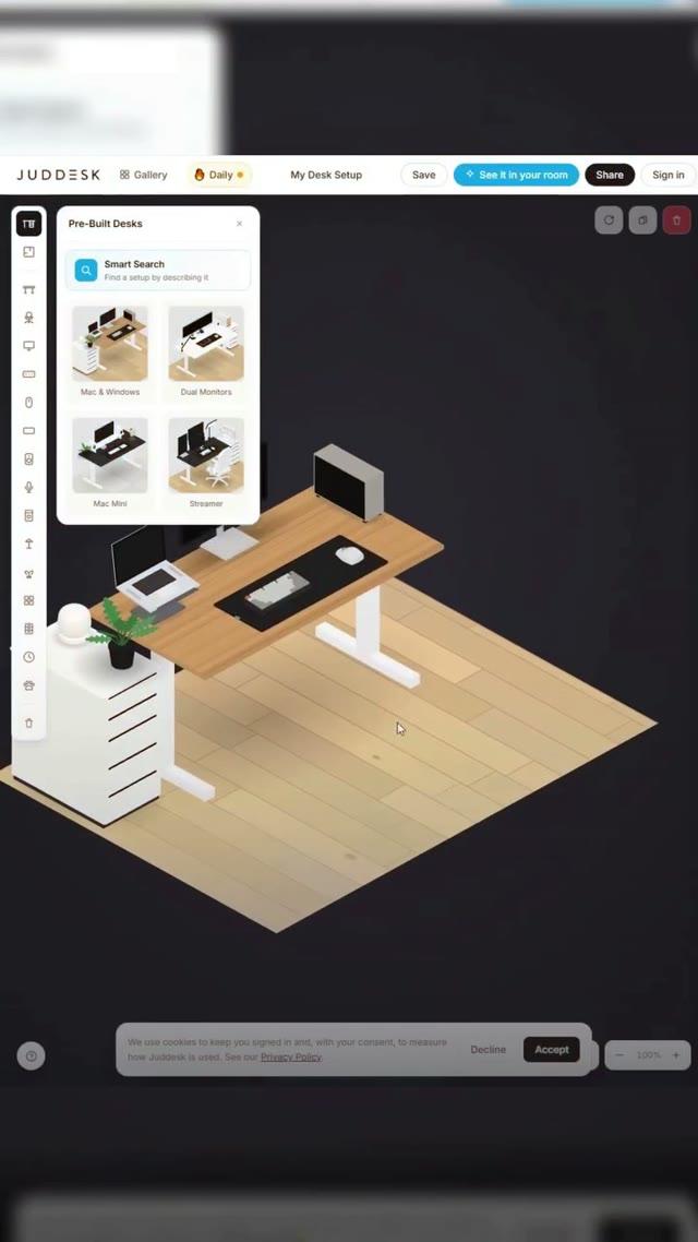 Juddesk: симулятор сборки идеального рабочего места в 3D — 1 из 2