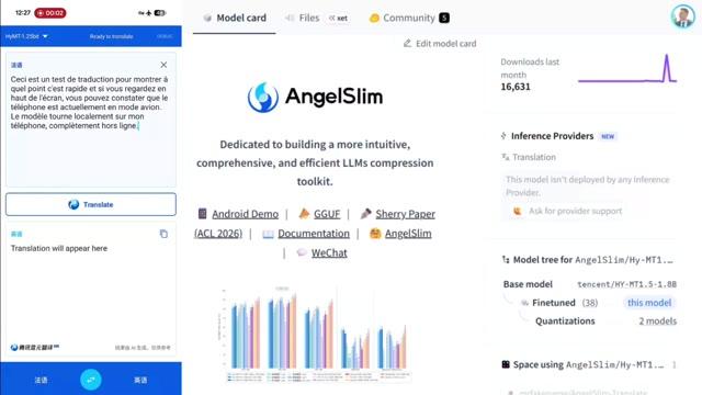 Tencent выпустил локальный переводчик AngelSlim, который работает без интернета
