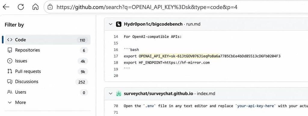 Глупые вайбкодеры забыли скрыть API-ключи нейронок в коде