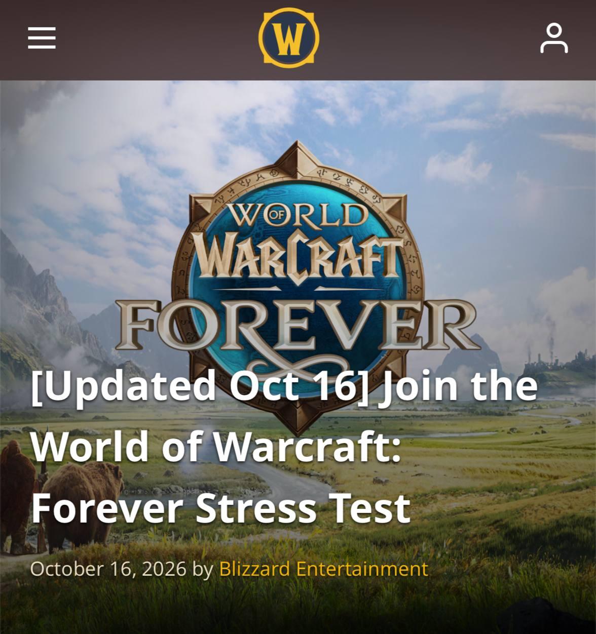 🔴 World of Warcraft: Forever откроют для ВСЕХ желающих — в и